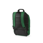 Mochila de 300D RPET para ferias con compartimento frontal 18L 15,6'' color verde segunda vista
