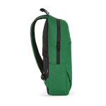 Mochila de 300D RPET para ferias con compartimento frontal 18L 15,6'' color verde tercera vista