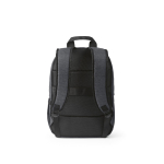 Mochila de 300D RPET para ferias con compartimento frontal 18L 15,6'' color gris oscuro vista trasera