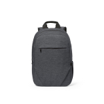 Mochila de 300D RPET para ferias con compartimento frontal 18L 15,6'' color gris oscuro vista frontal