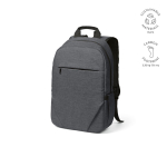 Mochila de 300D RPET para ferias con compartimento frontal 18L 15,6'' color gris oscuro