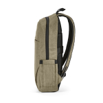 Mochila de 300D RPET para ferias con compartimento frontal 18L 15,6'' color camel cuarta vista