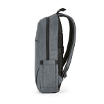 Mochila de 300D RPET para ferias con compartimento frontal 18L 15,6'' color gris claro cuarta vista