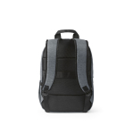 Mochila de 300D RPET para ferias con compartimento frontal 18L 15,6'' color gris claro vista trasera