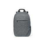 Mochila de 300D RPET para ferias con compartimento frontal 18L 15,6'' color gris claro vista frontal