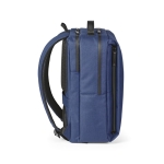 Mochila de poliéster reciclado para PC con cierres impermeables 15,6'' color azul vista lateral