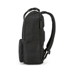 Mochila de poliéster reciclado con compartimento para portátil 18L color negro cuarta vista