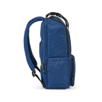 Mochila de poliéster reciclado con compartimento para portátil 18L color azul tercera vista