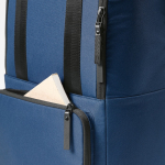 Mochila de poliéster reciclado con compartimento para portátil 18L color azul tercera vista de detalle