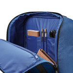 Mochila de poliéster reciclado con compartimento para portátil 18L color azul quinta vista de detalle