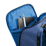 Mochila de poliéster reciclado con compartimento para portátil 18L color azul sexta vista