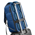 Mochila de poliéster reciclado con compartimento para portátil 18L color azul vista de detalle