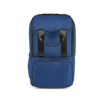 Mochila de poliéster reciclado con compartimento para portátil 18L color azul segunda vista frontal