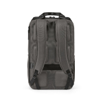 Mochila de poliéster reciclado con compartimento para portátil 18L color gris vista trasera