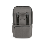 Mochila de poliéster reciclado con compartimento para portátil 18L color gris segunda vista frontal