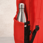 Mochila de RPET para portátil con acabado ripstop 15,6'' color rojo vista de detalle