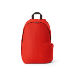 Mochila corporativa de RPET para portátil con acabado ripstop 15,6'' color rojo vista frontal