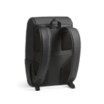Mochila de cuero sintético para clientes con espacio acolchado para portátil 20L color negro segunda vista