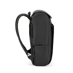 Mochila de cuero sintético para clientes con espacio acolchado para portátil 20L color negro tercera vista