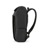 Mochila de cuero sintético para clientes con espacio acolchado para portátil 20L color negro cuarta vista
