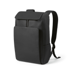 Mochila de cuero sintético para clientes con espacio acolchado para portátil 20L color negro quinta vista