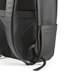 Mochila de cuero sintético con espacio acolchado para portátil 20L color negro quinta vista de detalle