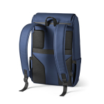 Mochila de cuero sintético para clientes con espacio acolchado para portátil 20L color azul segunda vista