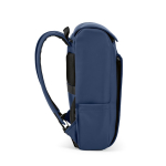 Mochila de cuero sintético para clientes con espacio acolchado para portátil 20L color azul tercera vista