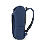 Mochila de cuero sintético para clientes con espacio acolchado para portátil 20L color azul cuarta vista