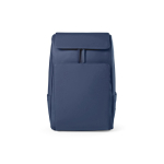 Mochila de cuero sintético para clientes con espacio acolchado para portátil 20L color azul vista frontal