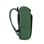 Mochila de cuero sintético para clientes con espacio acolchado para portátil 20L color verde tercera vista