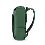 Mochila de cuero sintético para clientes con espacio acolchado para portátil 20L color verde cuarta vista