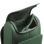 Mochila de cuero sintético con espacio acolchado para portátil 20L color verde cuarta vista de detalle