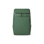 Mochila de cuero sintético para clientes con espacio acolchado para portátil 20L color verde vista frontal