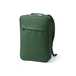 Mochila para PC de cuero sintético con respaldo acolchado 15,6'' color verde