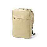 Mochila para PC de cuero sintético con respaldo acolchado 15,6'' color beige