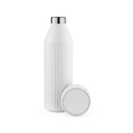 Botella de acero inoxidable reciclado con indicadores LED 650ml color blanco segunda vista