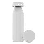 Botella de acero inoxidable reciclado con indicadores LED 650ml color blanco vista trasera