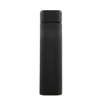 Botella de acero reciclado hermética con estilo industrial 1L color negro tercera vista