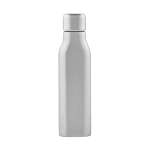 Botella de acero reciclado hermética con estilo industrial 1L color plateado vista trasera