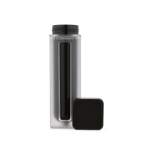Botella de plástico reciclado con exclusivo cierre giratorio 500ml color negro segunda vista