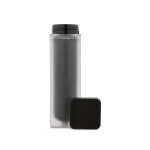 Botella de plástico reciclado con exclusivo cierre giratorio 500ml color negro tercera vista