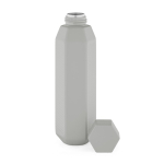 Botella hexagonal de acero inoxidable reciclado antifugas 500ml color gris segunda vista