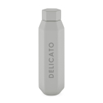 Botella hexagonal de acero inoxidable reciclado antifugas 500ml color gris