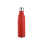 Botella de acero inoxidable reciclado con tapón antigoteo 500ml color rojo vista frontal