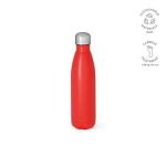 Botella de acero inoxidable reciclado con tapón antigoteo 500ml color rojo