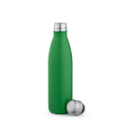 Botella de acero inoxidable reciclado con tapón antigoteo 500ml color verde segunda vista