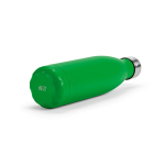 Botella de acero inoxidable reciclado con tapón antigoteo 500ml color verde cuarta vista