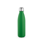 Botella de acero inoxidable reciclado con tapón antigoteo 500ml color verde vista frontal
