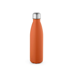 Botella de acero inoxidable reciclado con tapón antigoteo 500ml color naranja vista trasera